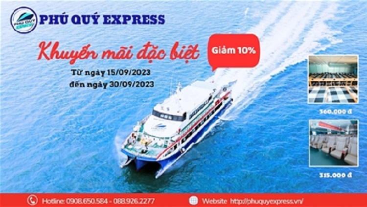 Tàu Phú Quý Express khuyến mãi đặc biệt giảm 10% giá vé